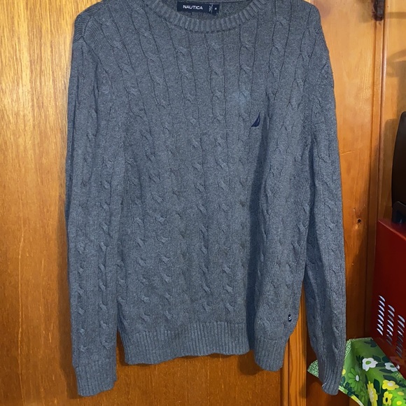 Nautica Grey Cable Knit Sweater - Picture 3 of 11